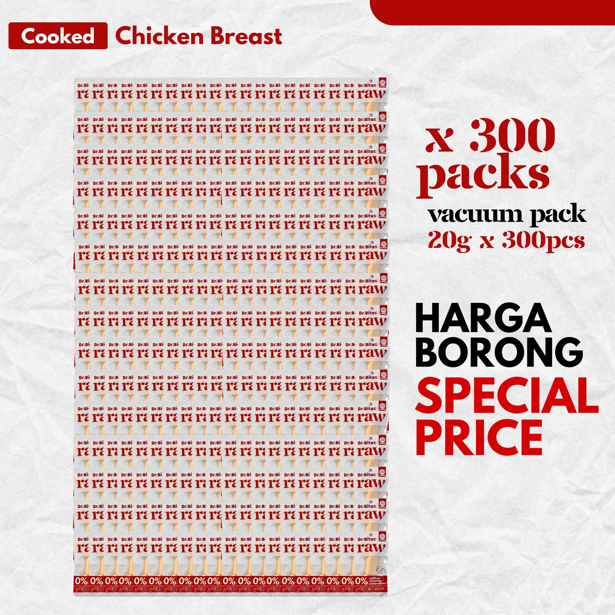Dr. Bites Cooked Chicken Breast [Jumbo Set- Borong Lagi Murah]