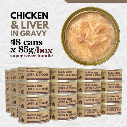 Dr.Bites Cat Canned Food (Wet Food) 85g x 48 pcs (In a BOX)