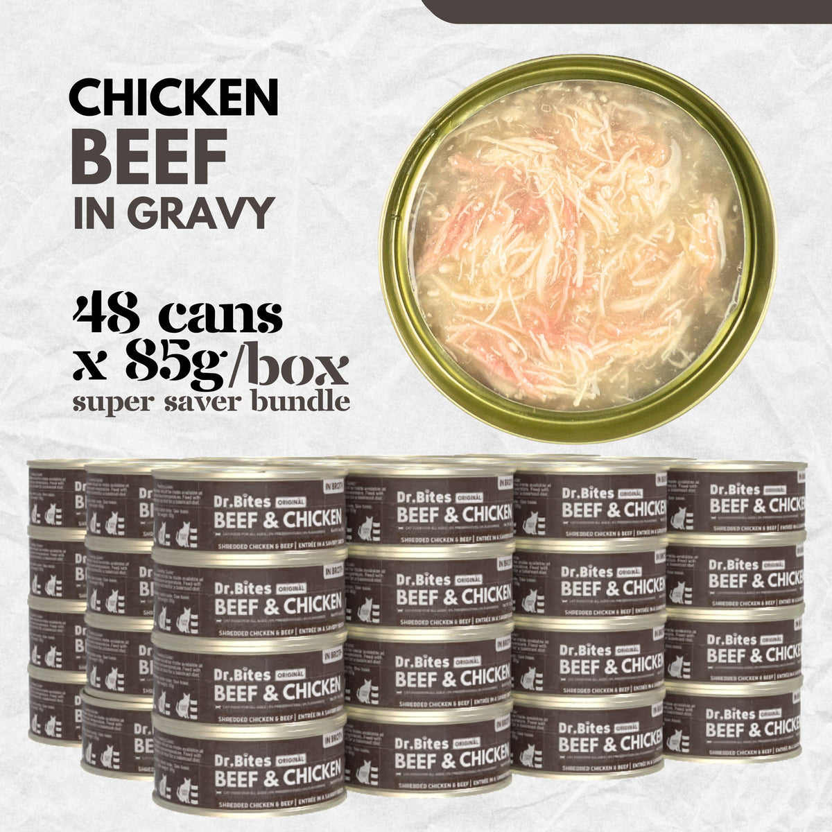 Dr.Bites Cat Canned Food (Wet Food) 85g x 48 pcs (In a BOX)