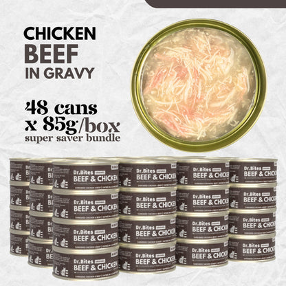 Dr.Bites Cat Canned Food (Wet Food) 85g x 48 pcs (In a BOX)