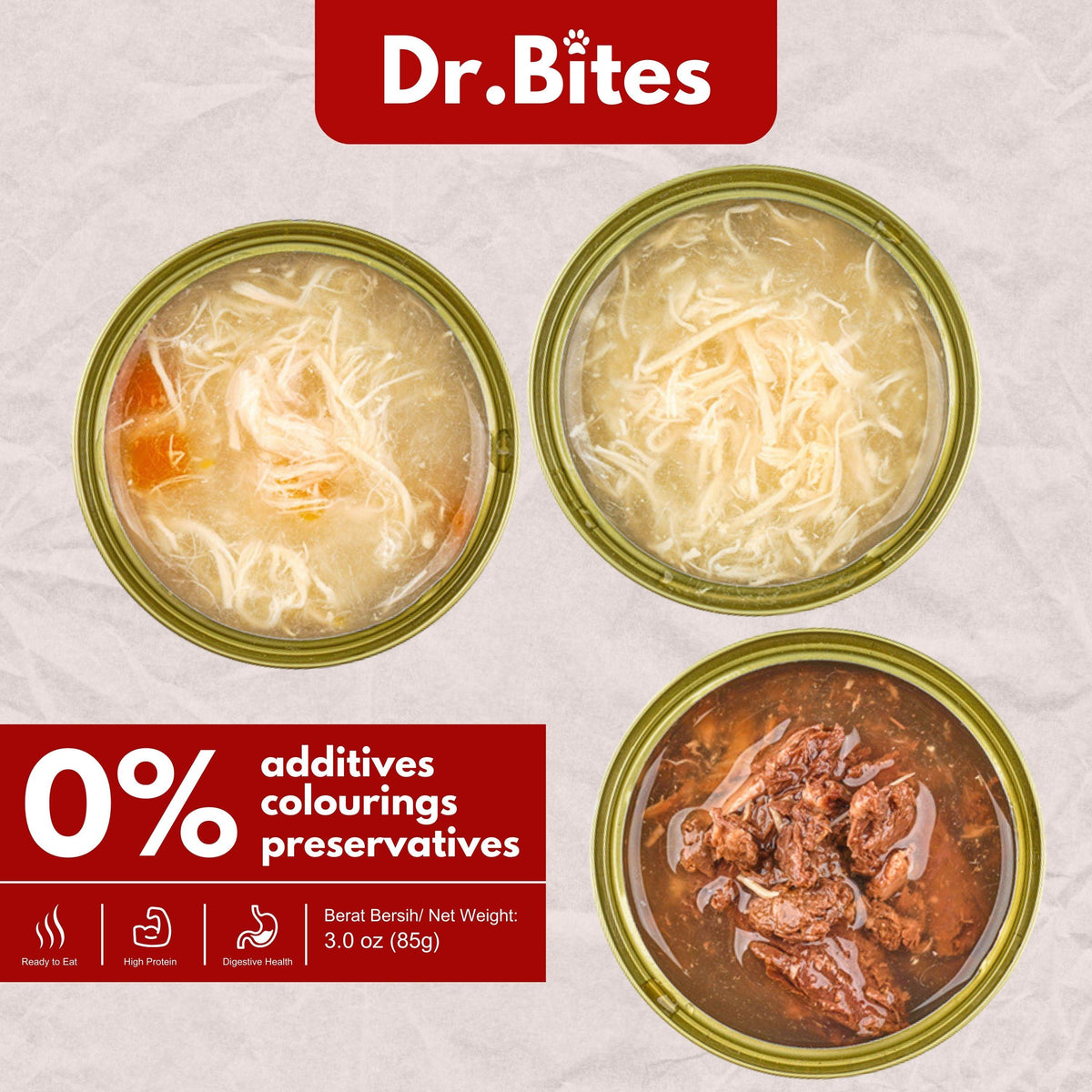 Dr.Bites Cat Canned Food (Wet Food) 85g x 48 pcs (In a BOX)