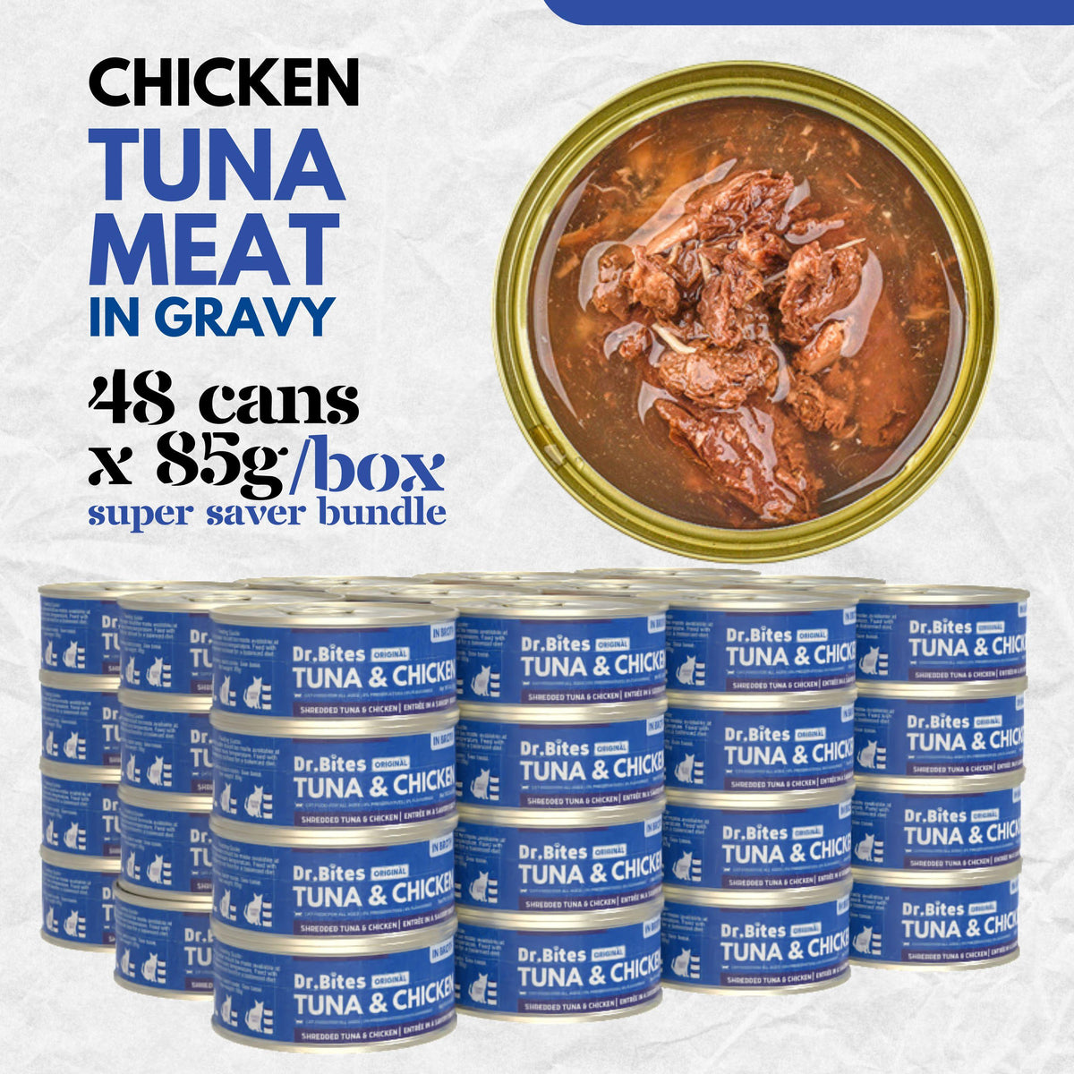 Dr.Bites Cat Canned Food (Wet Food) 85g x 48 pcs (In a BOX)