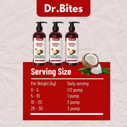 Dr. Bites Premium Extra Virgin Coconut Oil for Cat & Dog [100ml]