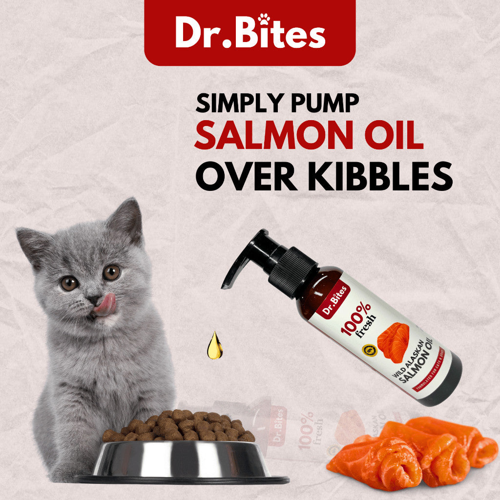 Dr. Bites Premium Wild Alaskan Salmon Oil for Cat & Dog [100ml]