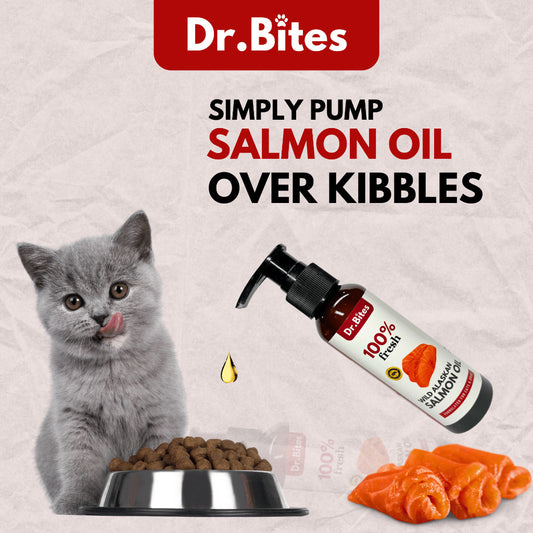Dr. Bites Premium Wild Alaskan Salmon Oil for Cat & Dog [100ml]