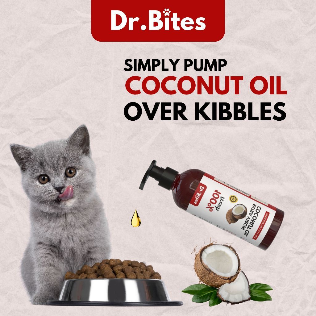 Dr. Bites Premium Extra Virgin Coconut Oil for Cat & Dog [100ml]