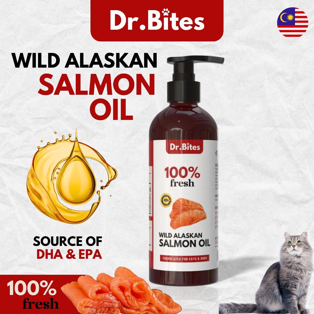 Dr. Bites Premium Wild Alaskan Salmon Oil for Cat & Dog [100ml]