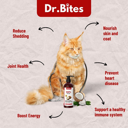 Dr. Bites Premium Extra Virgin Coconut Oil for Cat & Dog [100ml]