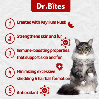 Dr. Bites Hairball Remedy + Digestion Support Bites Soft Chews 50 Chews (75g)