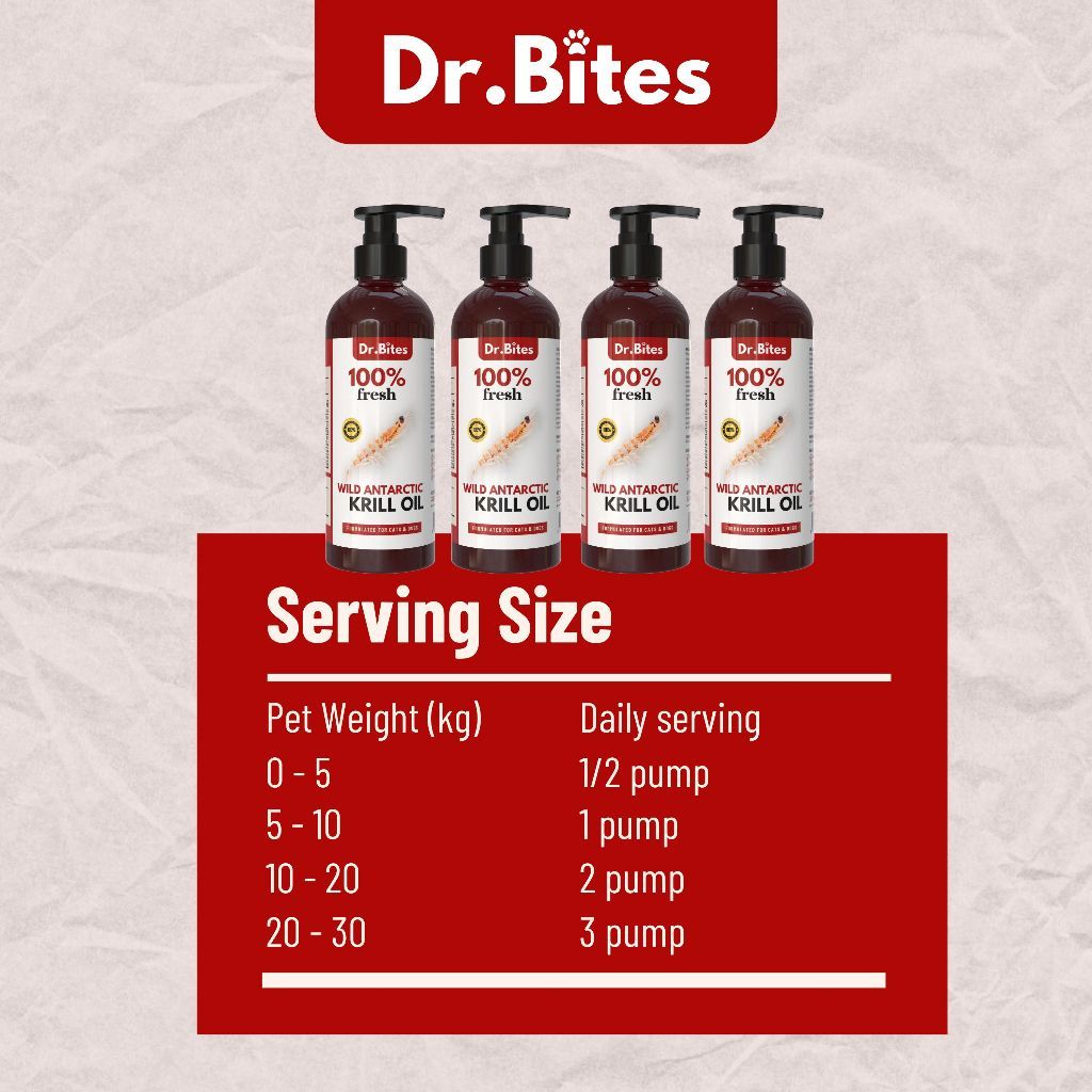 Dr. Bites Premium Wild Antartic Krill Oil for Cat [100ml]