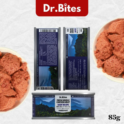 Dr.Bites Cat Canned Food [85g] BARF Recipe Pureed Pate Real Meat 85g