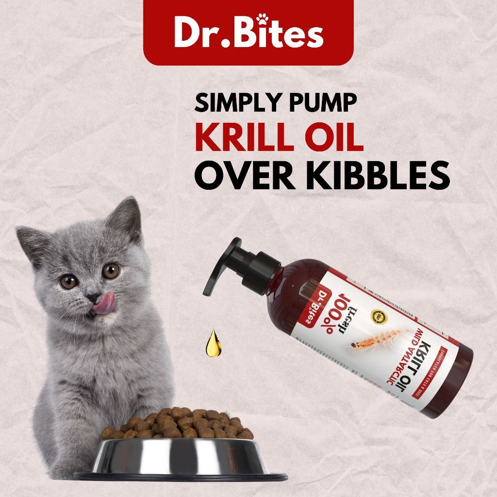 Dr. Bites Premium Wild Antartic Krill Oil for Cat [100ml]