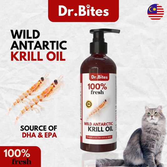 Dr. Bites Premium Wild Antartic Krill Oil for Cat [100ml]