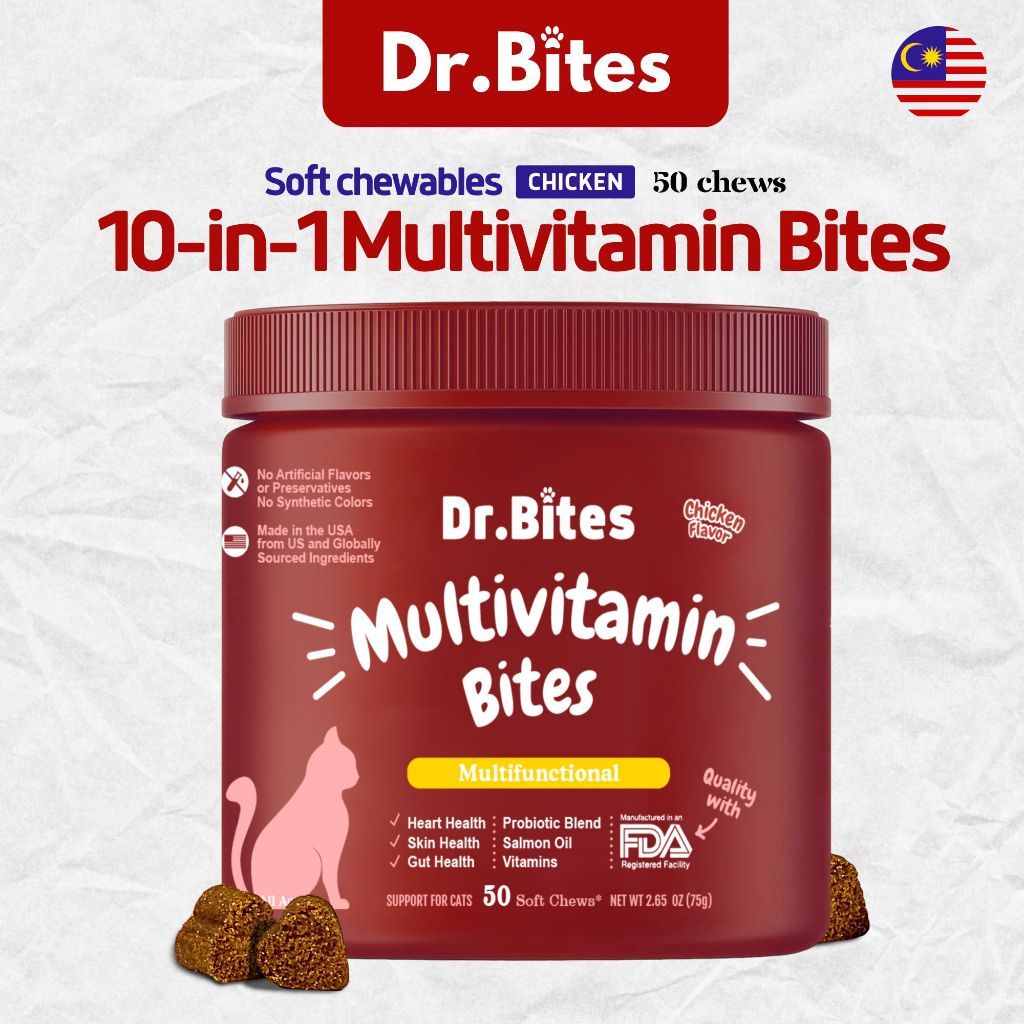 Dr. Bites 10-in-1 Multifunctional Bites Soft Chews 50 Chews (75g)