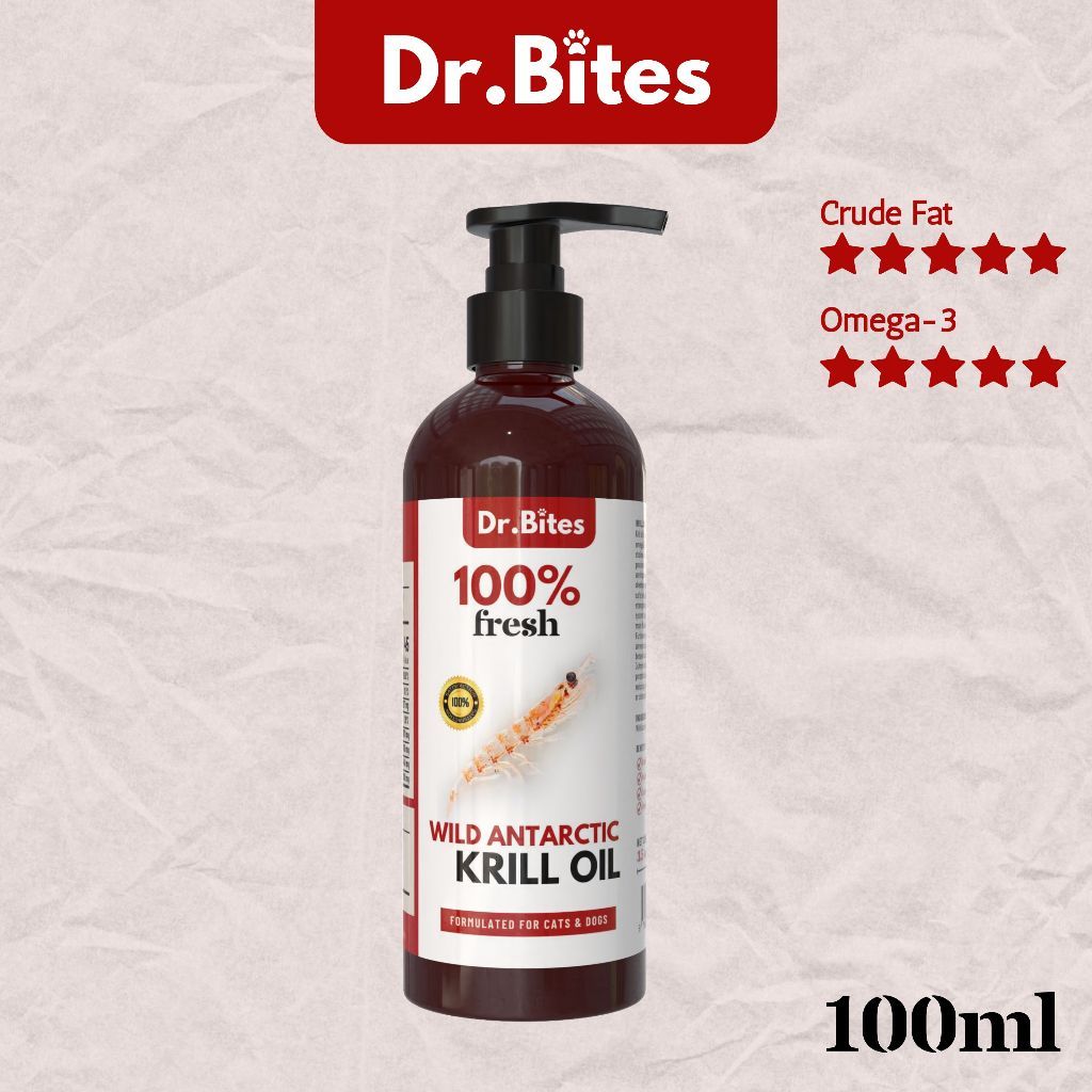 Dr. Bites Premium Wild Antartic Krill Oil for Cat [100ml]
