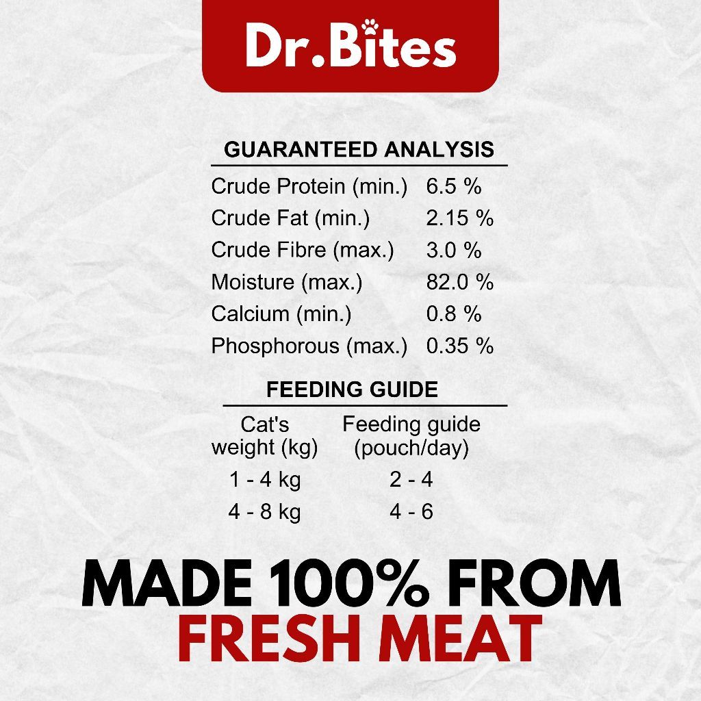 Dr. Bites Fresh Meat Puréed Paté Wet Pouch [50g]