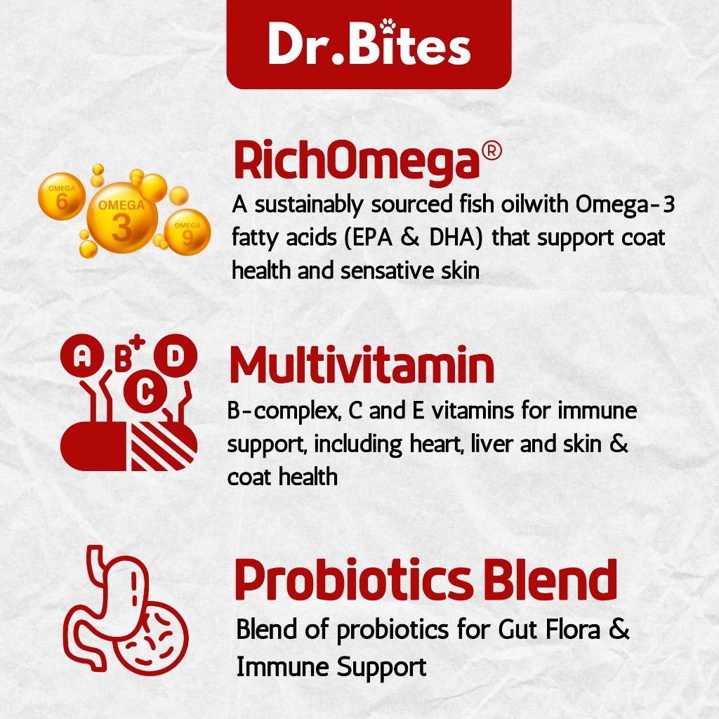 Dr. Bites 10-in-1 Multifunctional Bites Soft Chews 50 Chews (75g)
