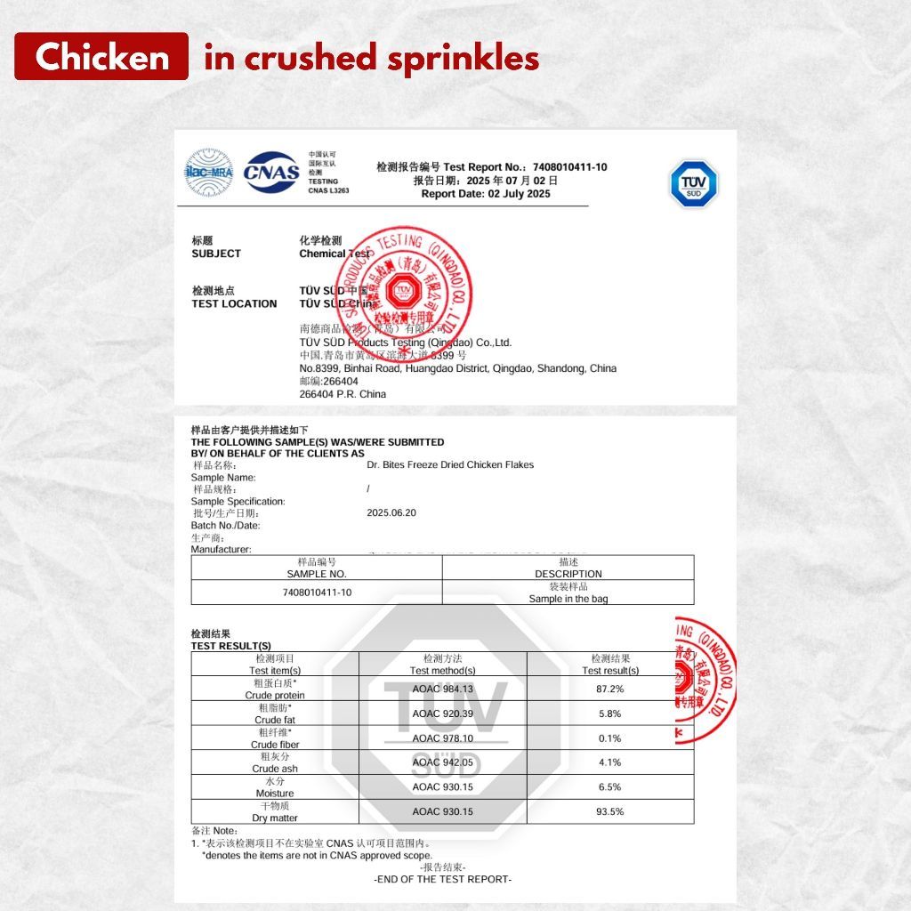 Dr. Bites Premium Freeze Dried Chicken Series 500g