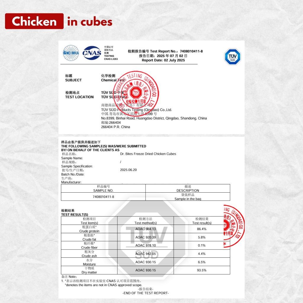 Dr. Bites Premium Freeze Dried Chicken Series 500g