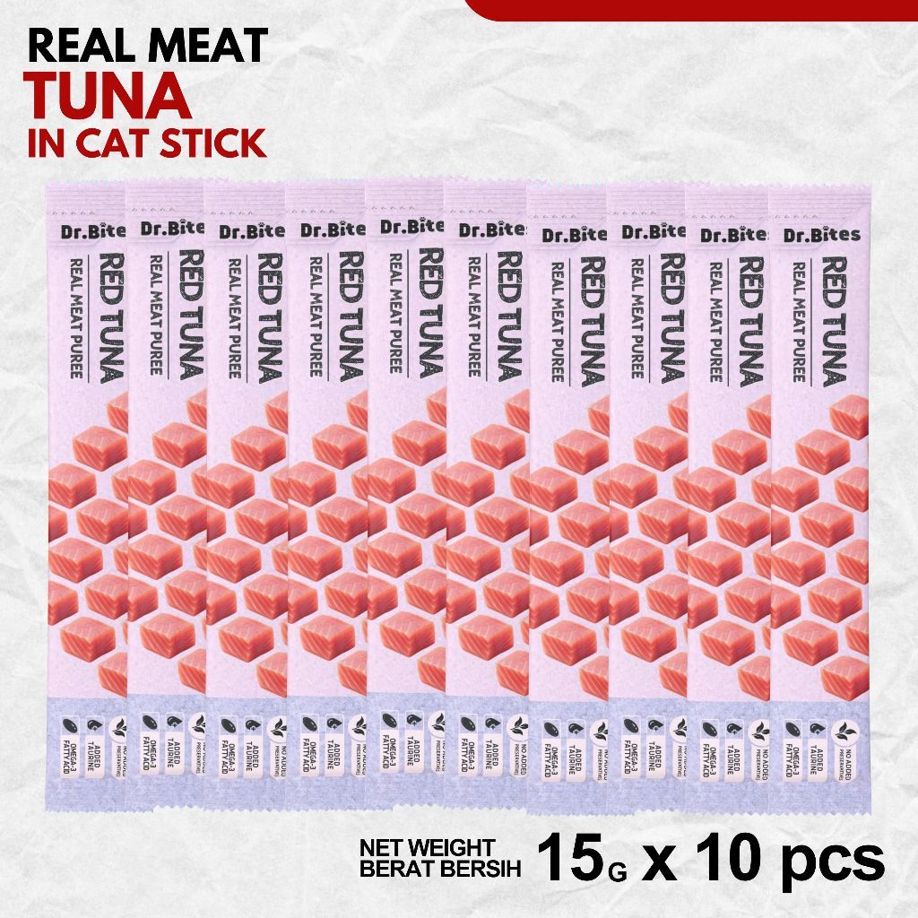 Dr. Bites Real Meat Cat Stick Puree [15g x 10pcs]