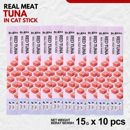 Dr. Bites Real Meat Cat Stick Puree [15g x 10pcs]