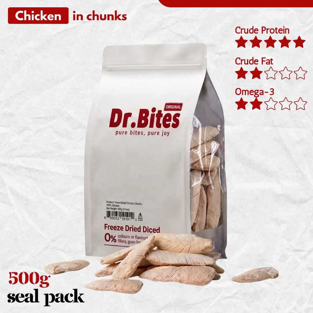Dr.Bites Booster Gemuk Freeze Dried Chicken [500g]