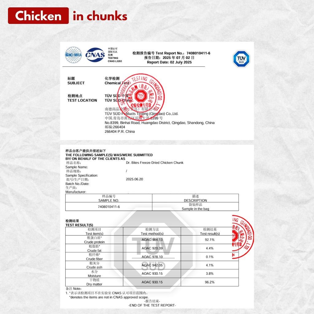 Dr. Bites Premium Freeze Dried Chicken Series 500g