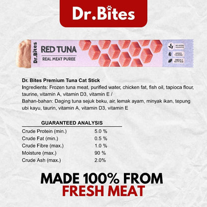 Dr. Bites Real Meat Cat Stick Puree [15g x 10pcs]