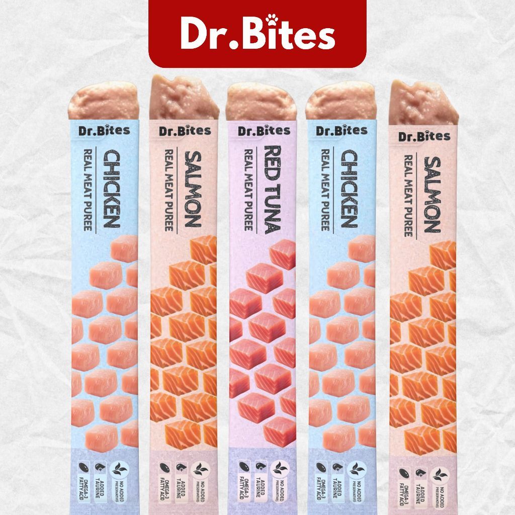 Dr. Bites Real Meat Cat Stick Puree [15g x 10pcs]
