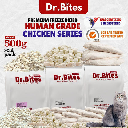 Dr. Bites Premium Freeze Dried Chicken Series 500g