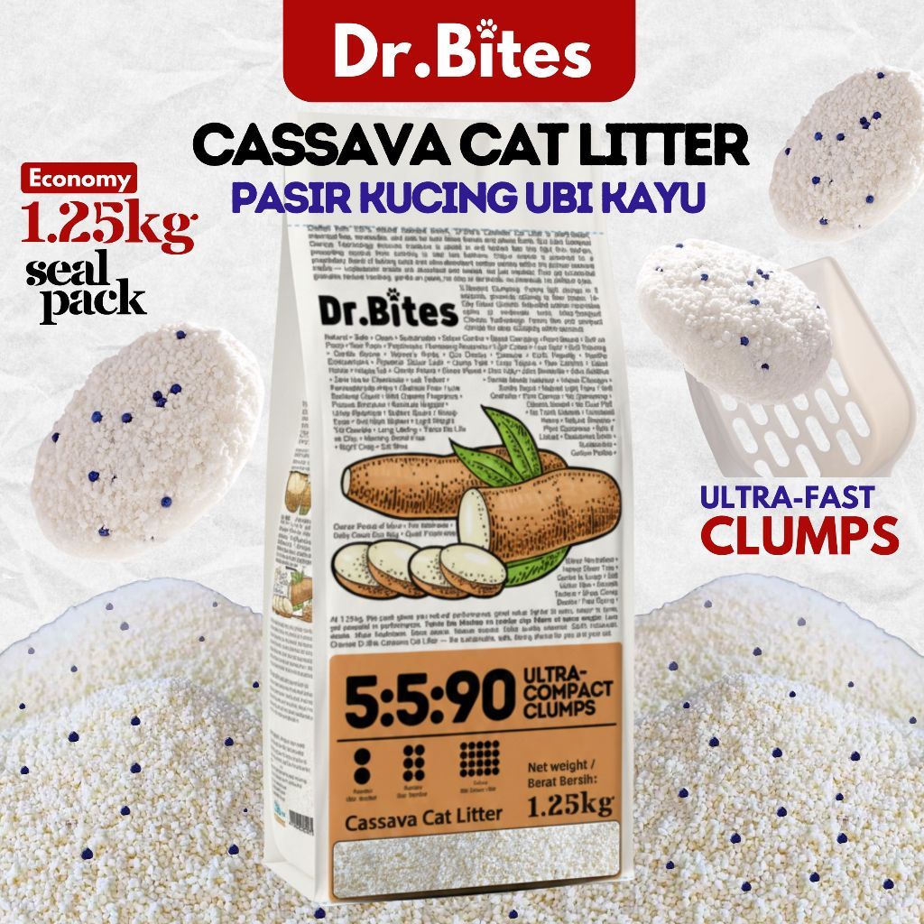 Dr.Bites Pure Cassava Cat Litter 4L/1.25kg