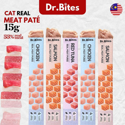 Dr. Bites Real Meat Cat Stick Puree [15g x 10pcs]