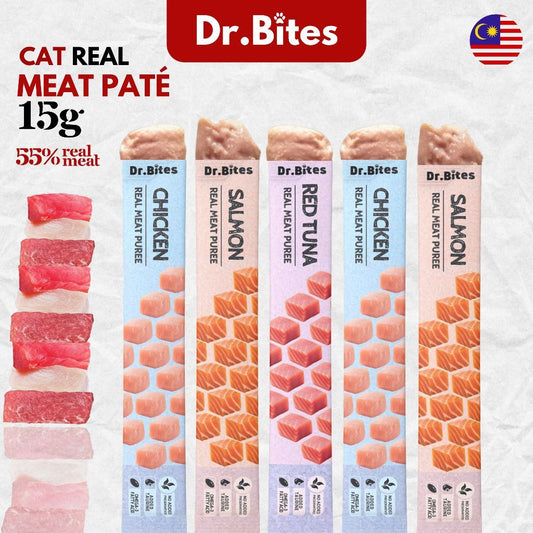 Dr. Bites Real Meat Cat Stick Puree [15g x 10pcs]